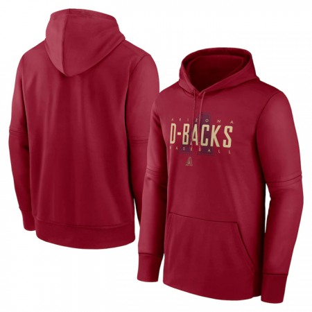 Men's Arizona Diamondbacks Red Pregame Performance Pullover Hoodie