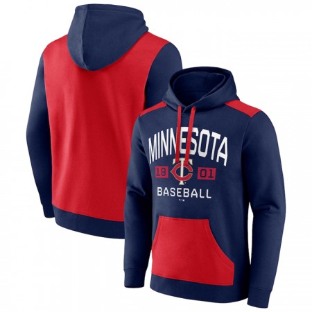 Men's Minnesota Twins Navy/Red Chip in Pullover Hoodie