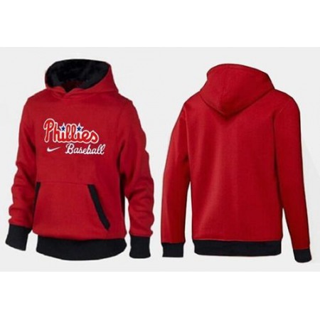 Philadelphia Phillies Pullover Hoodie Red & Black