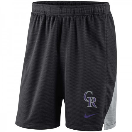 Men's Colorado Rockies Black Franchise Performance Shorts