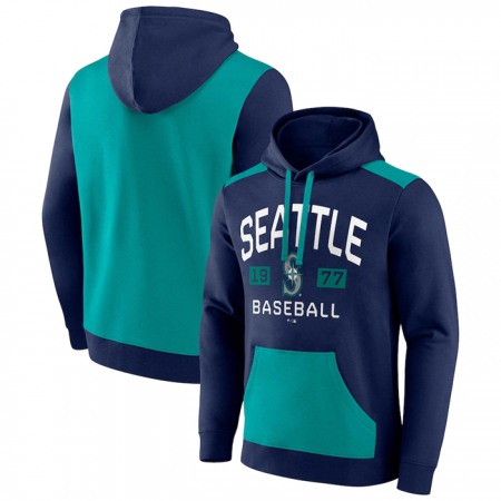 Men's Seattle Mariners Navy/Aqua Chip in Pullover Hoodie