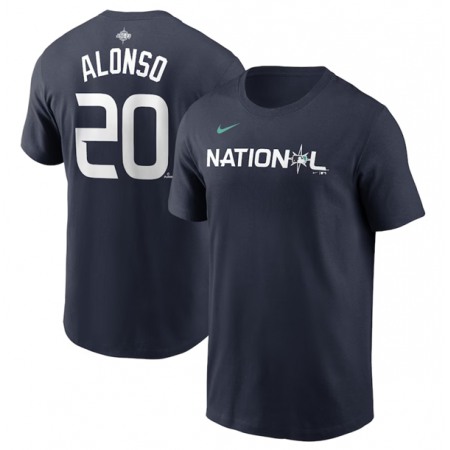 Men's New York Mets #20 Pete Alonso Navy 2023 All-star Name & Number T-Shirt