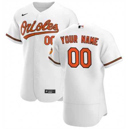 Men's Baltimore Orioles White Customized Stitched MLB Jersey