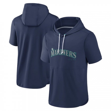 Men's Seattle Mariners Navy Sideline Training Hooded Performance T-Shirt