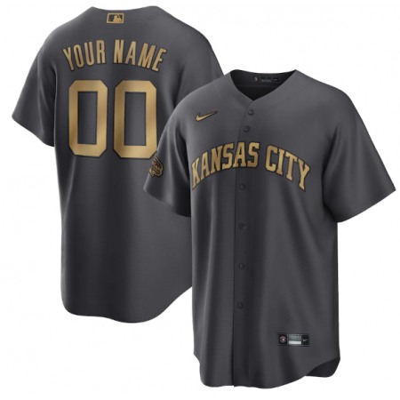 Men's Kansas City Royals ACTIVE Player Custom 2022 All-Star Charcoal Cool Base Stitched Baseball Jersey