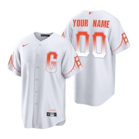 Men's San Francisco Giants Customized White City Connect Cool Base Stitched Jersey