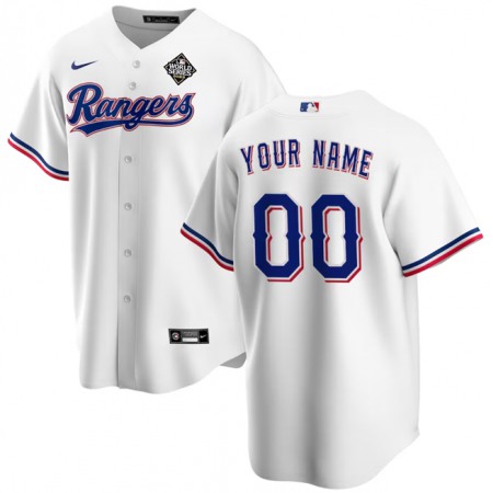 Men's Texas Rangers ACTIVE Player Custom White 2023 World Series Stitched Baseball Jersey