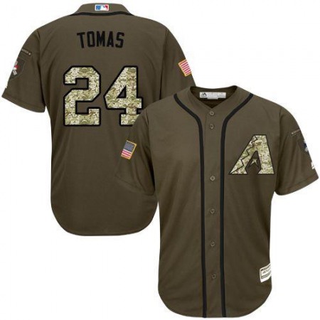 Diamondbacks #24 Yasmany Tomas Green Salute to Service Stitched MLB Jersey