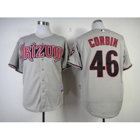 Diamondbacks #46 Patrick Corbin Grey Cool Base Stitched MLB Jersey