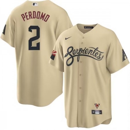 Men's Arizona Diamondbacks #2 Geraldo Perdomo 2021 Cream City Connect Cool Base Stitched Jersey