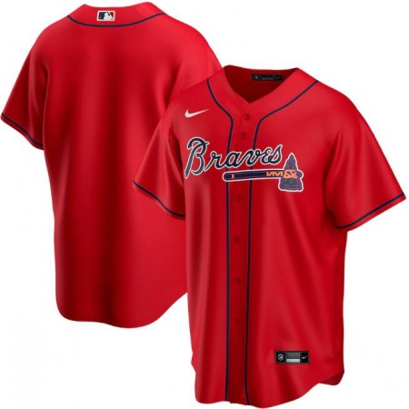 Men's Atlanta Braves Blank Red Cool Base Stitched Jersey