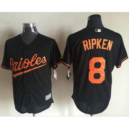 Orioles #8 Cal Ripken Black New Cool Base Stitched MLB Jersey