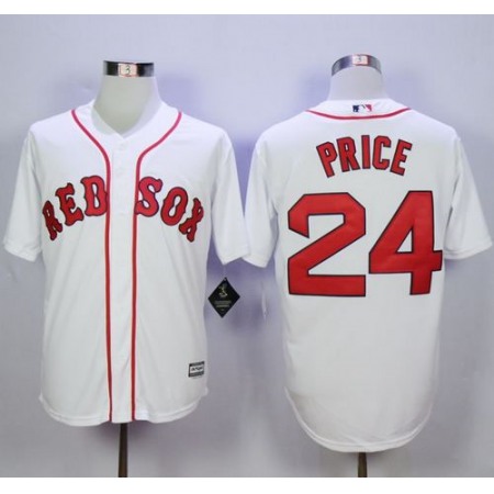 Red Sox #24 David Price White New Cool Base Stitched MLB Jersey