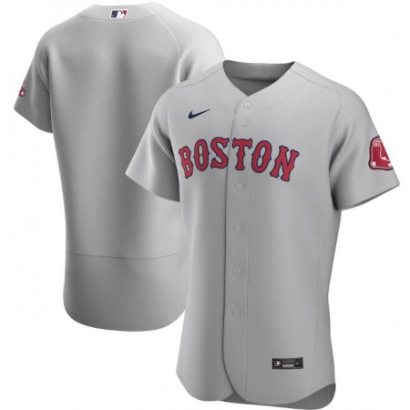 Men's Boston Red Sox Blank Grey Flex Base Stitched Jersey