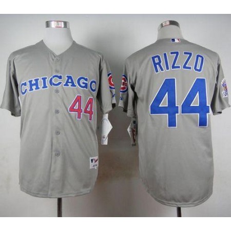 Cubs #44 Anthony Rizzo Grey 1990 Turn Back The Clock Stitched MLB Jersey