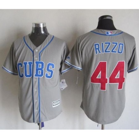 Cubs #44 Anthony Rizzo Grey Alternate Road New Cool Base Stitched MLB Jersey