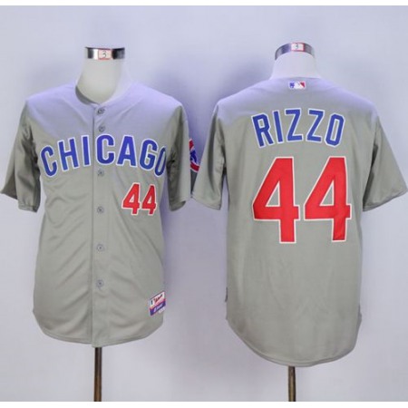 Cubs #44 Anthony Rizzo Grey Cool Base Stitched MLB Jersey