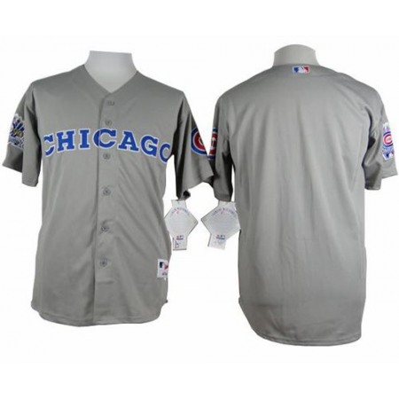 Cubs Blank Grey 1990 Turn Back The Clock Stitched MLB Jersey