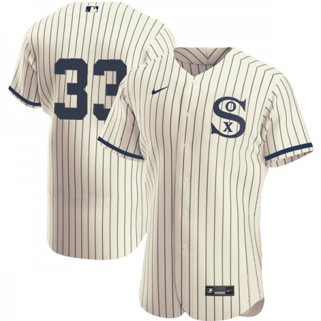 Men's Chicago White Sox #33 Lance Lynn 2021 Cream/Navy Field of Dreams Flex Base Stitched Jersey