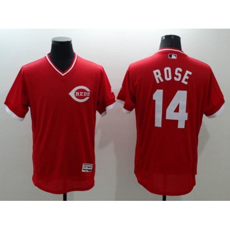 Reds #14 Pete Rose Red Flexbase Authentic Collection Cooperstown Stitched MLB Jersey