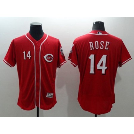 Reds #14 Pete Rose Red Flexbase Authentic Collection Stitched MLB Jersey