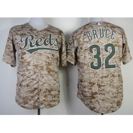 Reds #32 Jay Bruce Camo Alternate Cool Base Stitched MLB Jersey