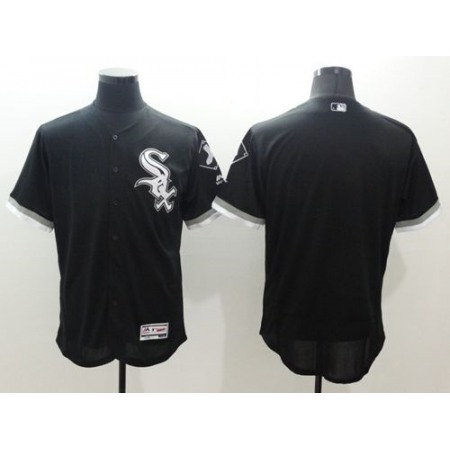 White Sox Blank Black Flexbase Authentic Collection Stitched MLB Jersey