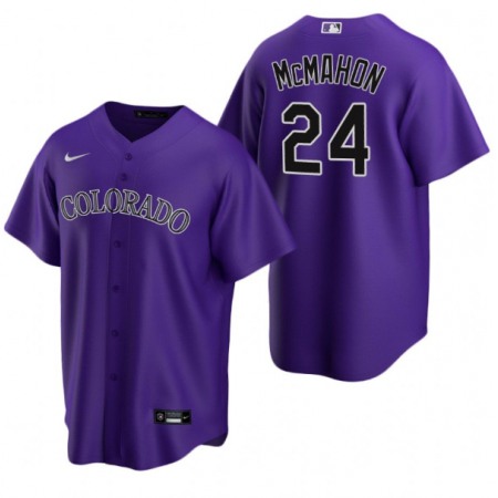Men's Colorado Rockies #24 Ryan McMahon Purple Stitched Baseball Jersey