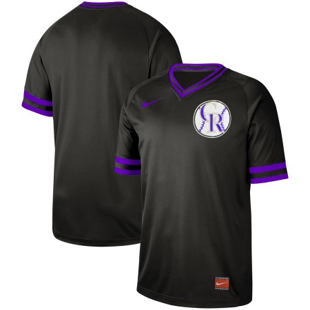 Men's Colorado Rockies Blank Black Cooperstown Collection Legend Stitched MLB Jersey