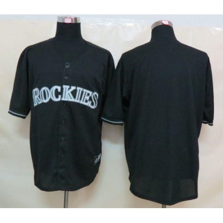 Rockies Blank Black Fashion Stitched MLB Jersey