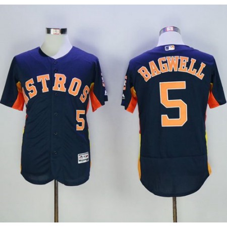 Astros #5 Jeff Bagwell Navy Blue Flexbase Authentic Collection Stitched MLB Jersey