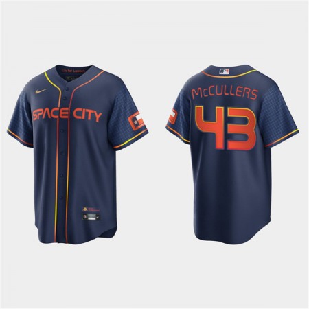 Men's Houston Astros #43 Lance McCullers 2022 Navy City Connect Cool Base Stitched Jersey