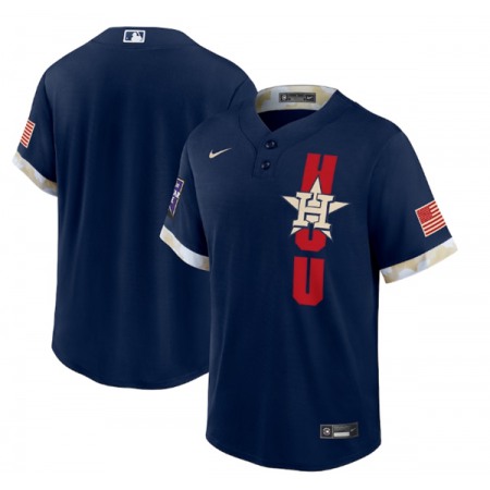 Men's Houston Astros Blank 2021 Navy All-Star Cool Base Stitched MLB Jersey