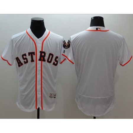 Astros Blank White Flexbase Authentic Collection Stitched MLB Jersey