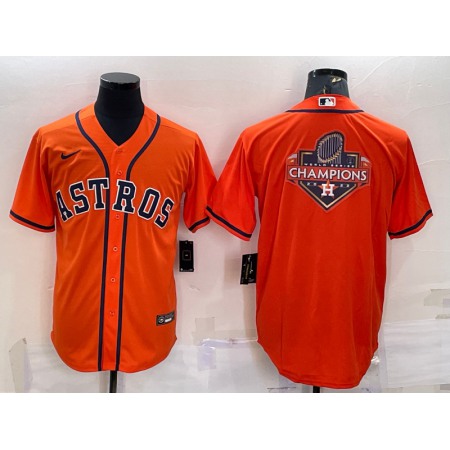 Men's Houston Astros Orange 2022 World Series Champions Team Big Logo Cool Base Stitched Jersey