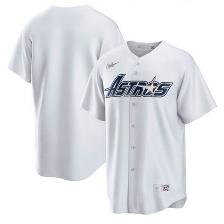 Men's Houston Astros White Gold Star Cooperstown Stitched Jersey