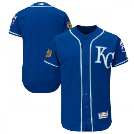 Men's Kansas City Royals Majestic Royal 2017 Spring Training Authentic Flex Base Team Stitched MLB Jersey