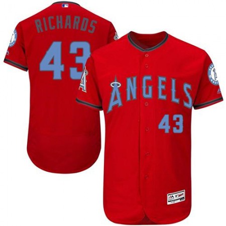 Angels of Anaheim #43 Garrett Richards Red Flexbase Authentic Collection 2016 Father's Day Stitched MLB Jersey