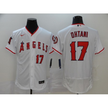 Men's Los Angeles Angels #17 Shohei Ohtani 2020 White Flex Base Stitched MLB Jersey
