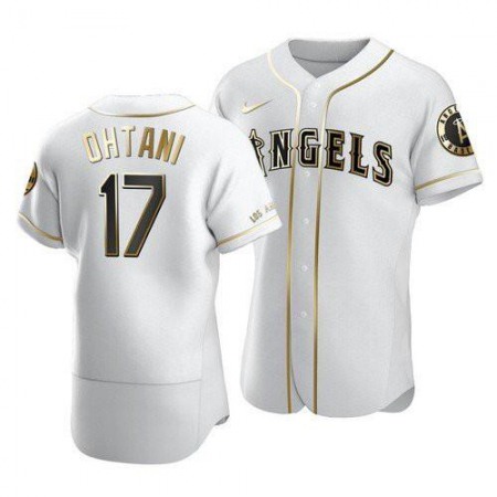 Men's Los Angeles Angels #17 Shohei Ohtani White Flex Base Stitched Baseball Jersey