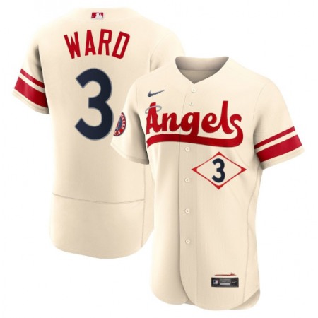 Men's Los Angeles Angels #3 Taylor Ward 2022 Cream City Connect Flex Base Stitched Jersey