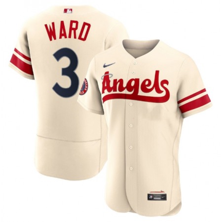 Men's Los Angeles Angels #3 Taylor Ward 2022 Cream City Connect Flex Base Stitched Jersey