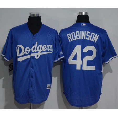 Dodgers #42 Jackie Robinson Blue New Cool Base Stitched MLB Jersey