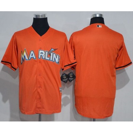 marlins Blank Orange New Cool Base Stitched MLB Jersey