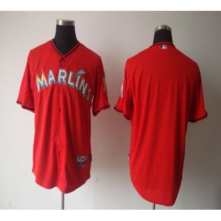 marlins Blank Red 2012 Alternate Stitched MLB Jersey