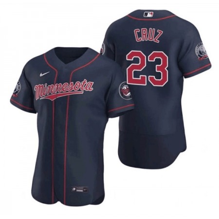 Men's Minnesota Twins #23 Nelson Cruz Navy Flex Base Stitched Jersey