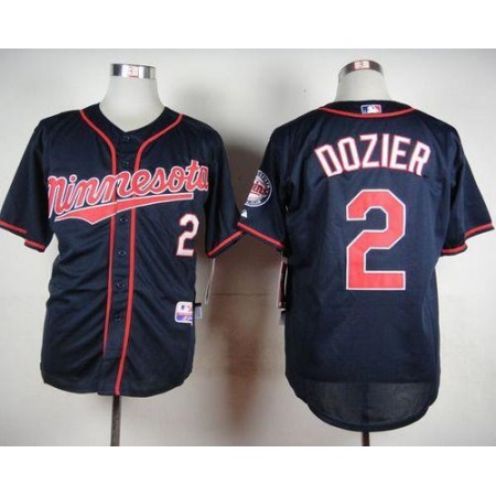 Twins #2 Brian Dozier Navy Blue Cool Base Stitched MLB Jersey