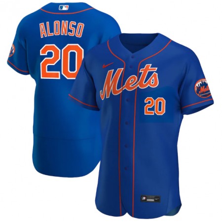 Men's New York Mets #20 Pete Alonso 2020 Blue Flex Base Stitched MLB Jersey