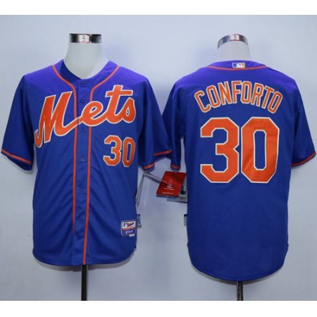 Mets #30 Michael Conforto Blue Alternate Home Cool Base Stitched MLB Jersey