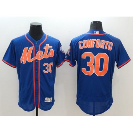 Mets #30 Michael Conforto Blue Flexbase Authentic Collection Stitched MLB Jersey